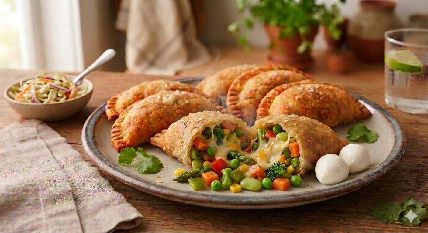Vibrant Mixed Vegetable Empanada